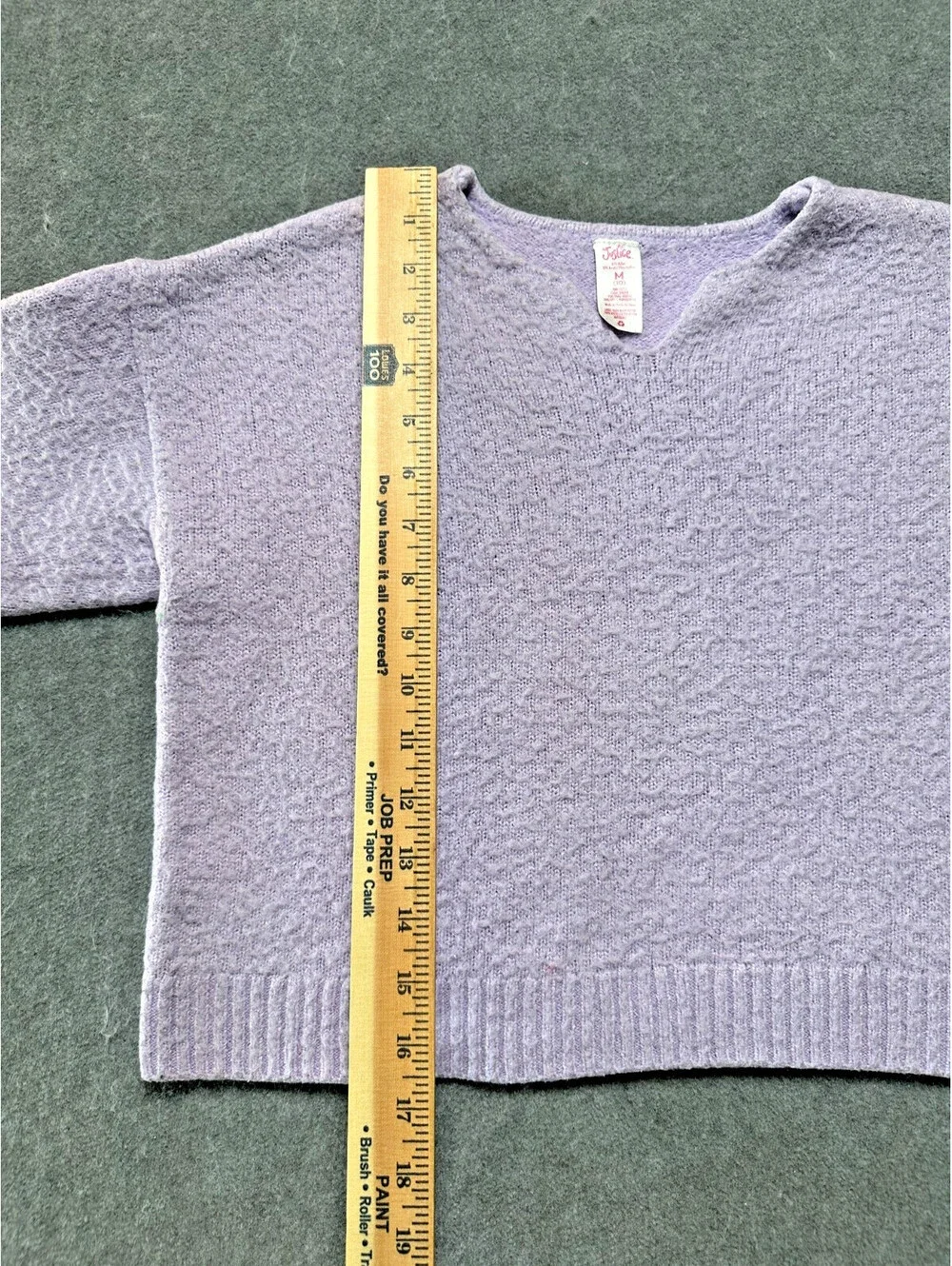 Justice Fuzzy Knit Sweater Lavender Girls Medium 10